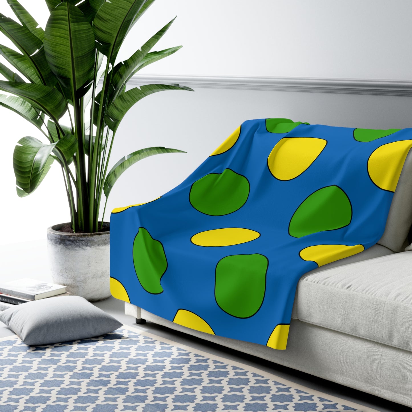 Gabon Retro Polka Dots Blanket Throw