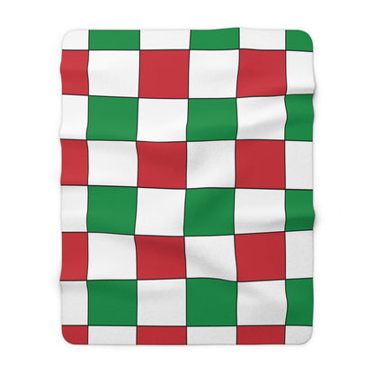 Italy Retro Check Blanket Throw