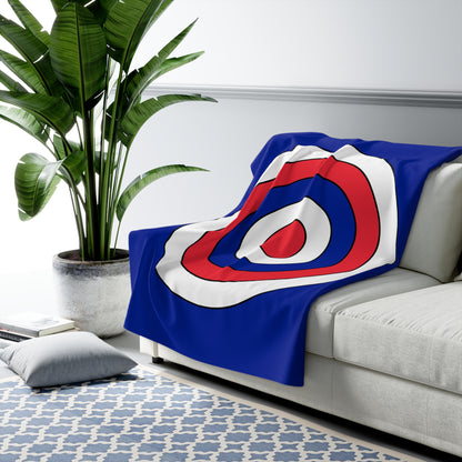 French Southern Territories Retro Target Blanket Throw