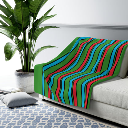 Azerbaijan Retro Stripes Blanket Throw