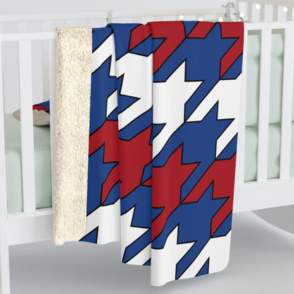 Caribbean Netherlands Retro Houndstooth Blanket Throw