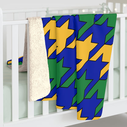 Christmas Island Retro Houndstooth Blanket Throw