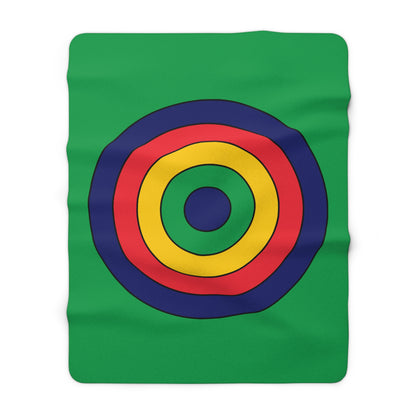 Mauritius Retro Target Blanket Throw