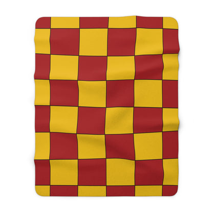 Spain Retro Check Blanket Throw