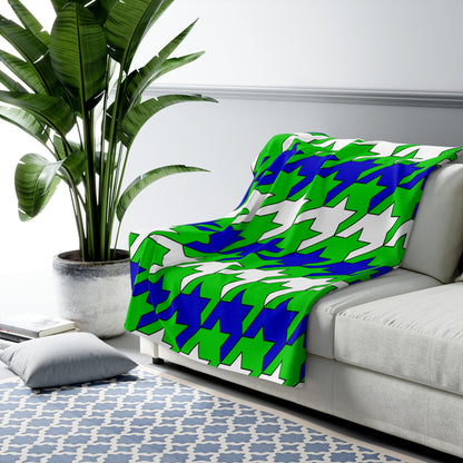 Sierra Leone Retro Houndstooth Blanket Throw