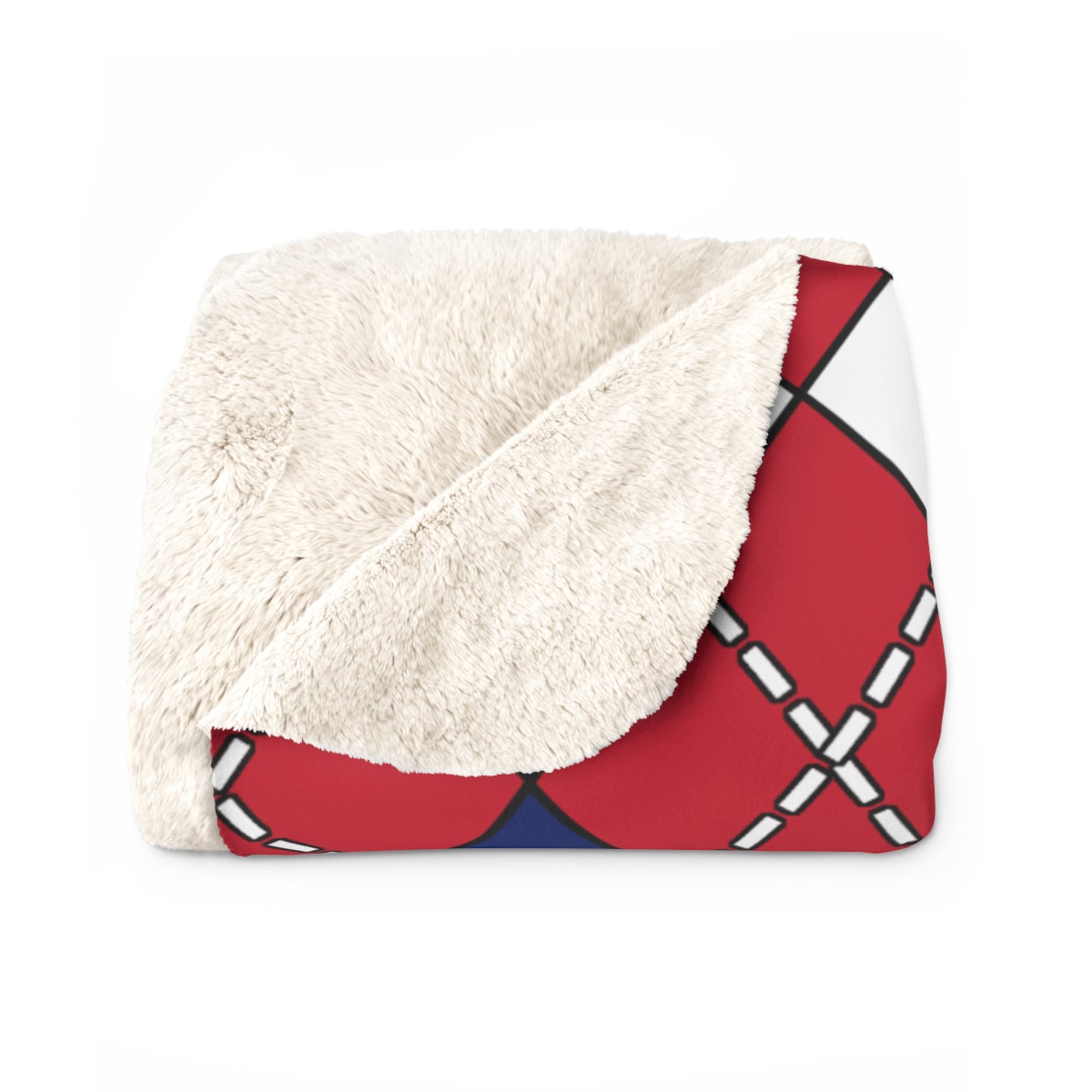 Saint Helena, Ascension And Tristan Da Cunha Retro Argyle Blanket Throw