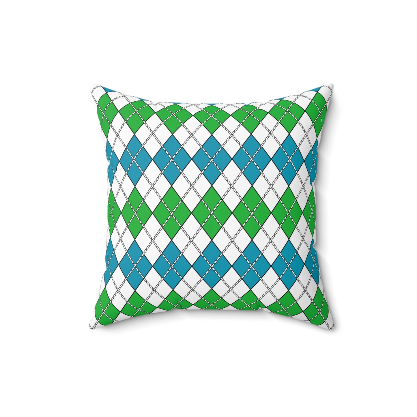 Uzbekistan Retro Argyle Cushion Pillow
