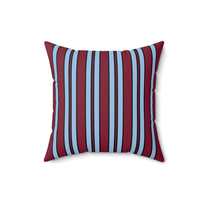 Claret, Blue Retro Stripe Cushion Pillow