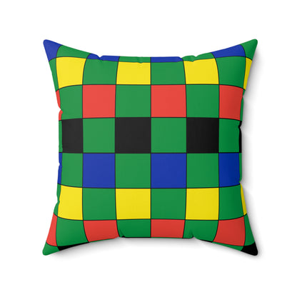 New Caledonia Retro Check Cushion Pillow