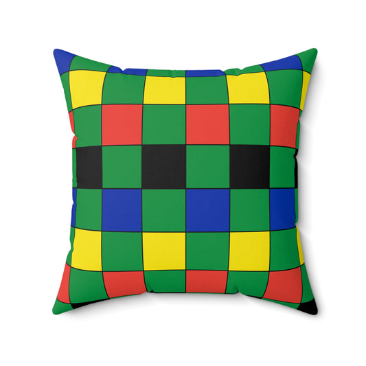 New Caledonia Retro Check Cushion Pillow
