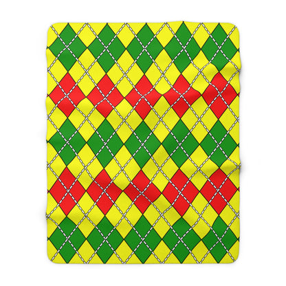 Mali Retro Argyle Blanket Throw