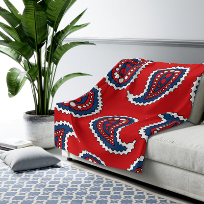 Czechia Retro Paisley Blanket Throw