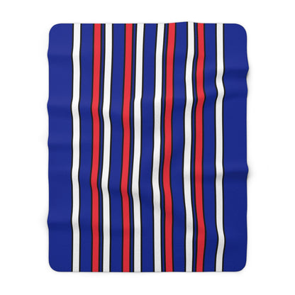 French Southern Territories Retro Stripes Blanket Throw