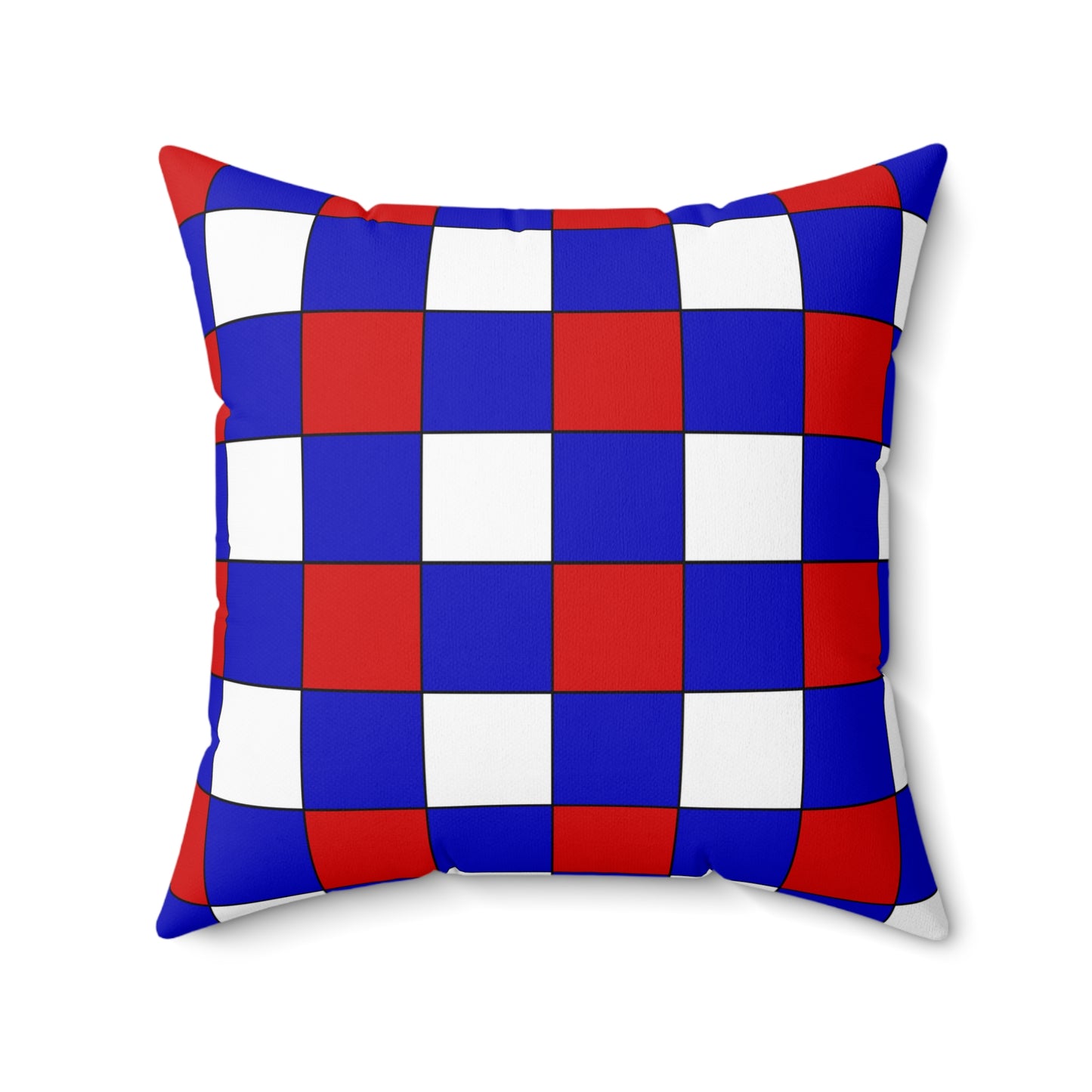 Slovenia Retro Check Cushion Pillow