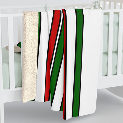 Tajikistan Retro Stripes Blanket Throw