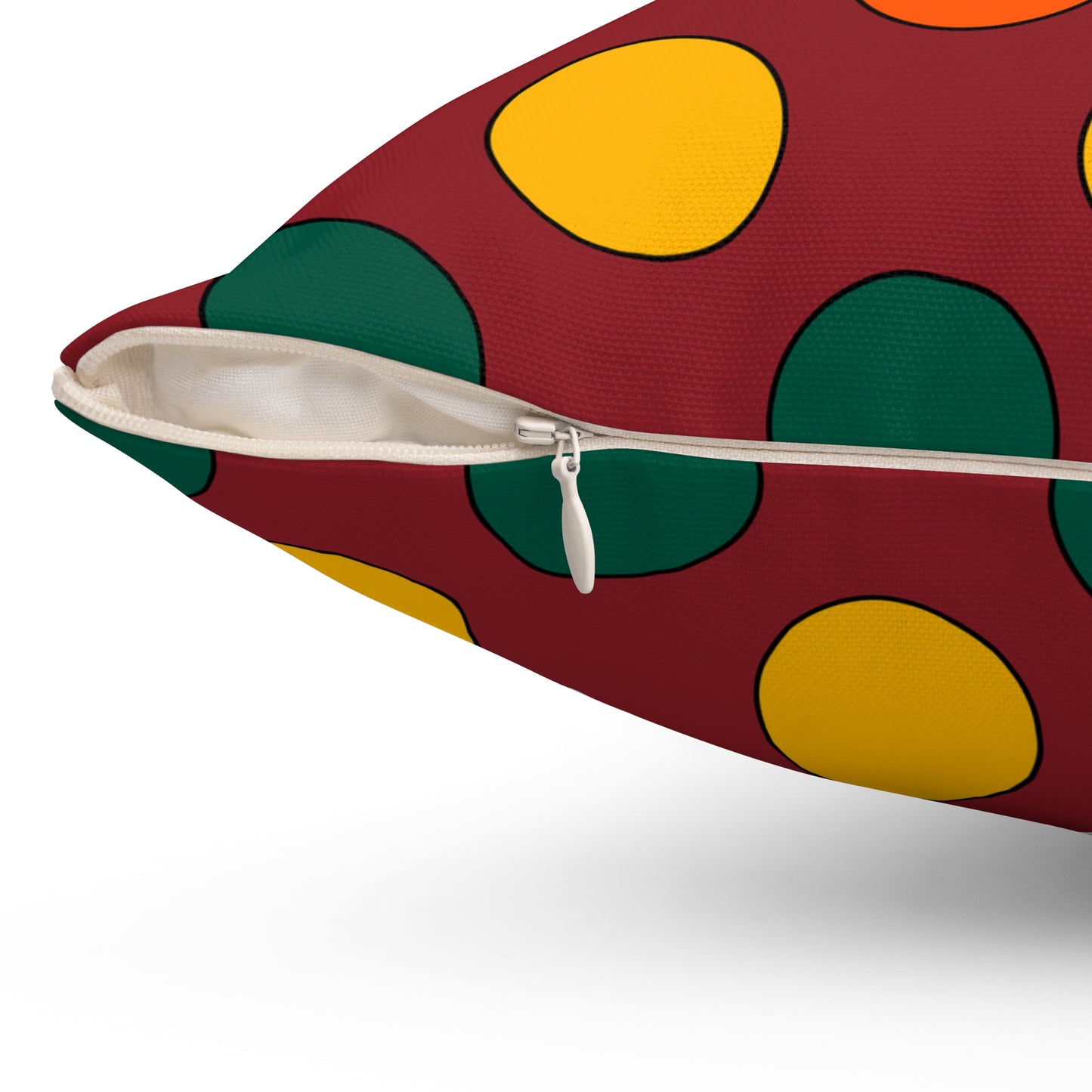 Sri Lanka Retro Polka Dots Cushion Pillow