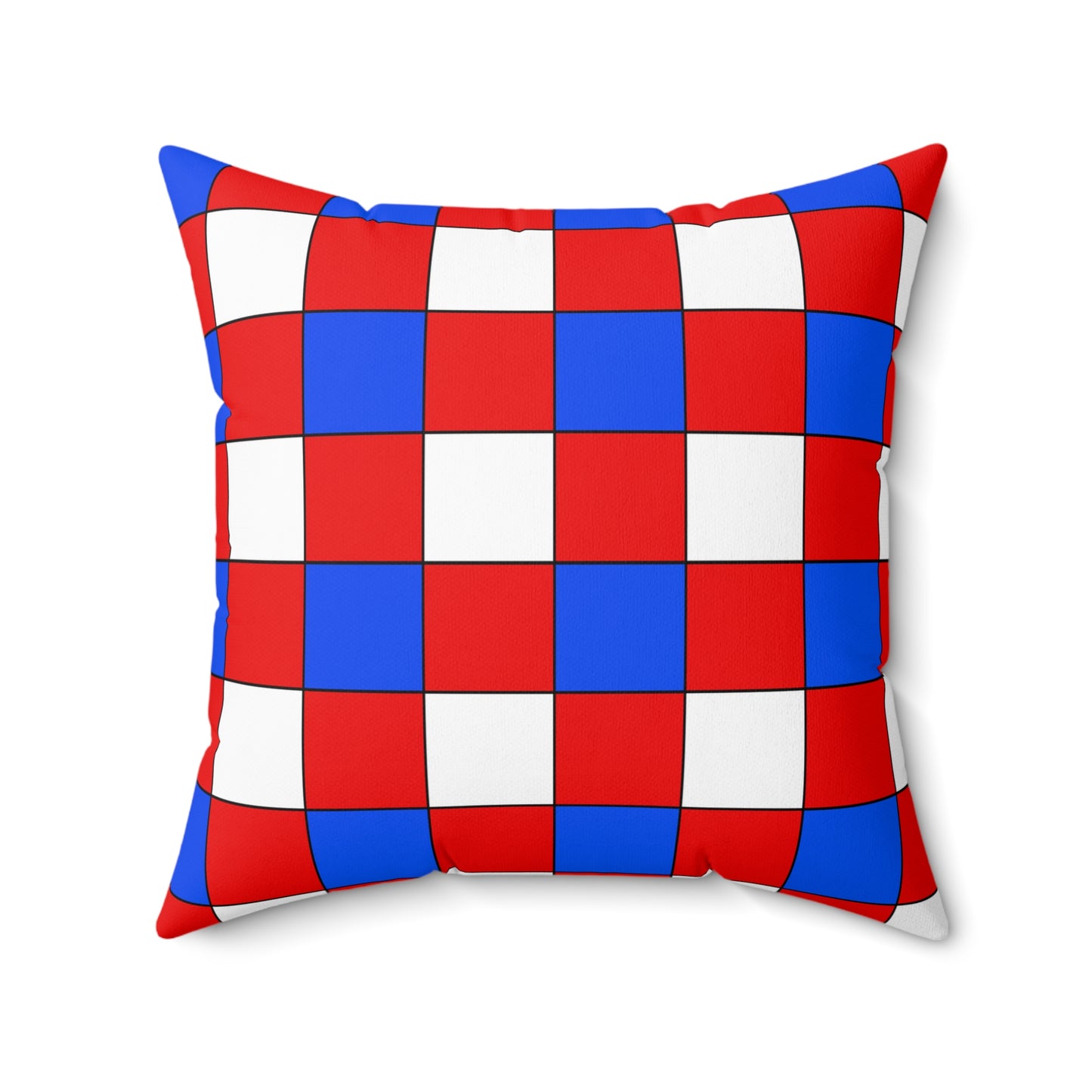Puerto Rico Retro Check Cushion Pillow
