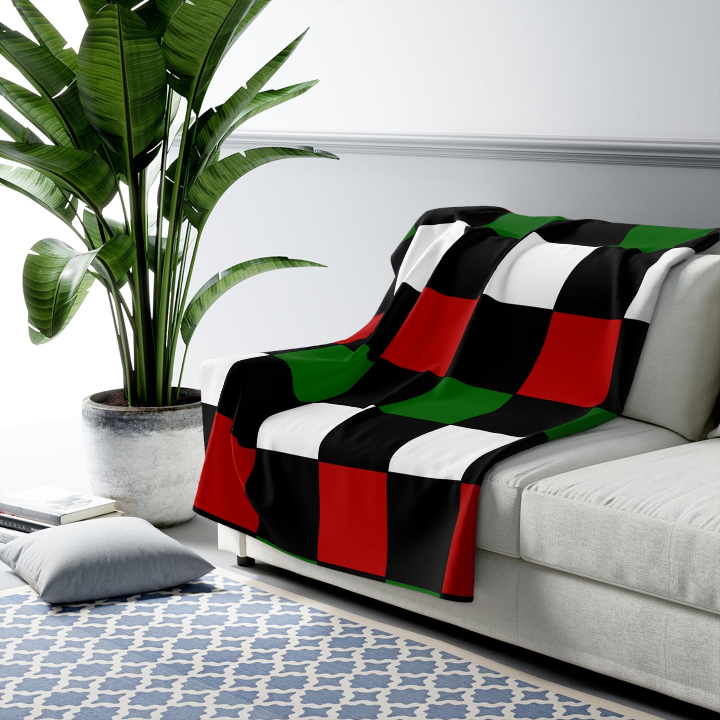 Kenya Retro Check Blanket Throw