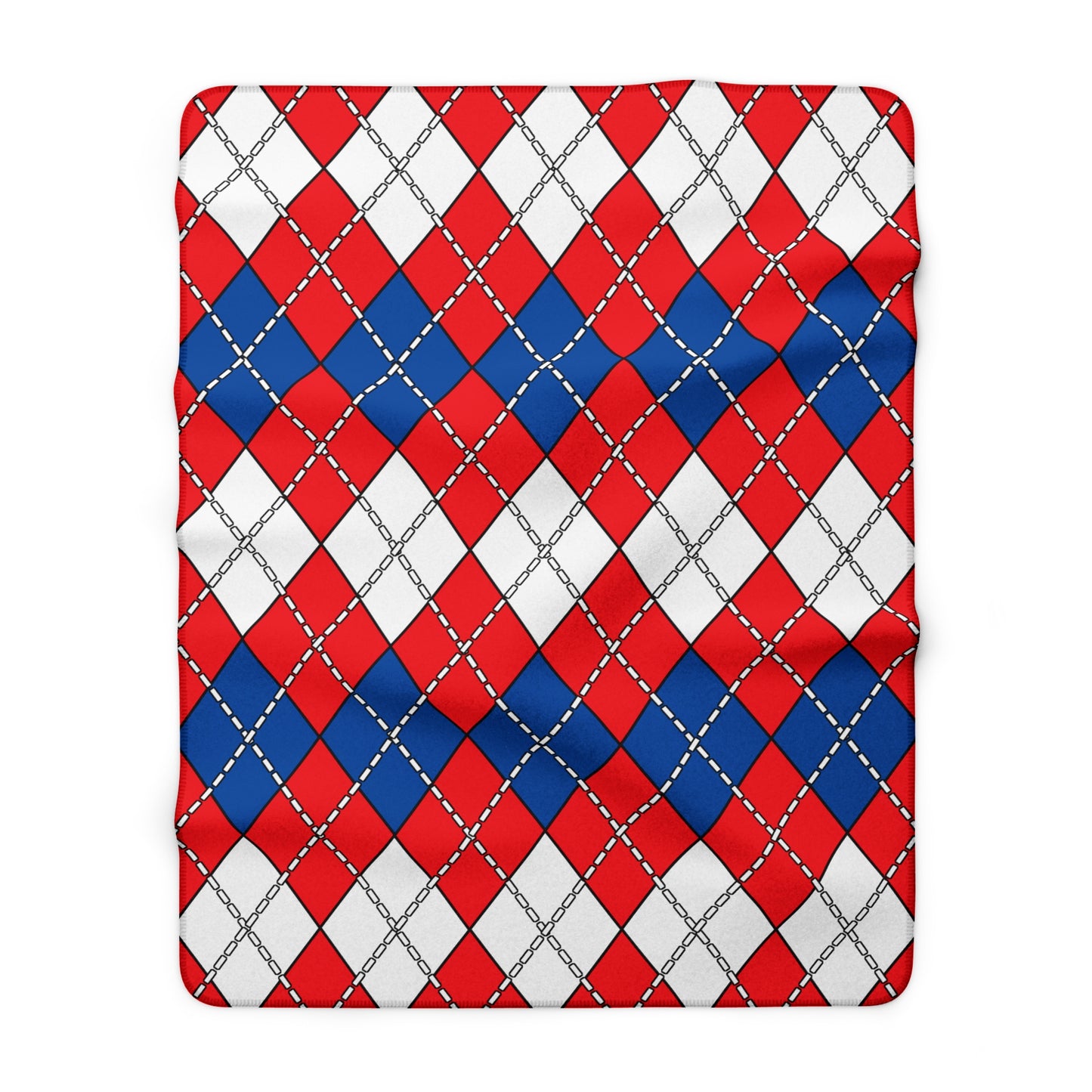 Slovakia Retro Argyle Blanket Throw