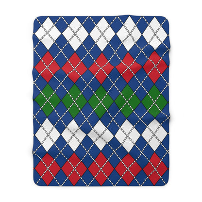 Belize Retro Argyle Blanket Throw