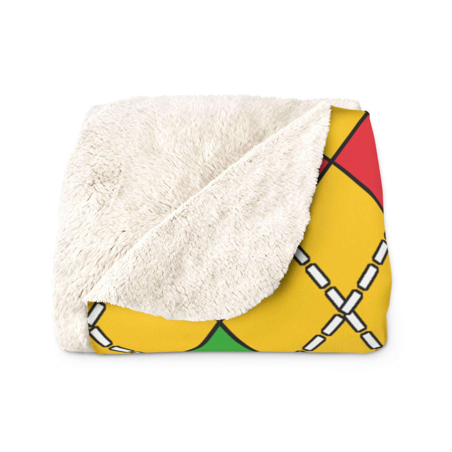 Myanmar Retro Argyle Blanket Throw