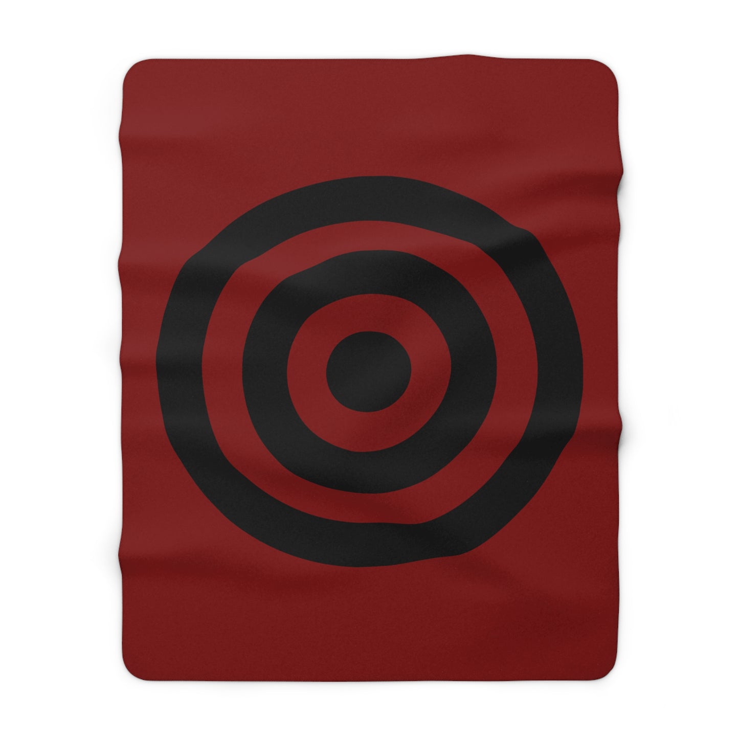 Maroon, Black Retro Target Blanket Throw