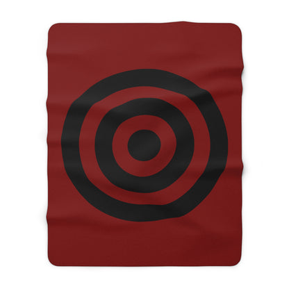 Maroon, Black Retro Target Blanket Throw