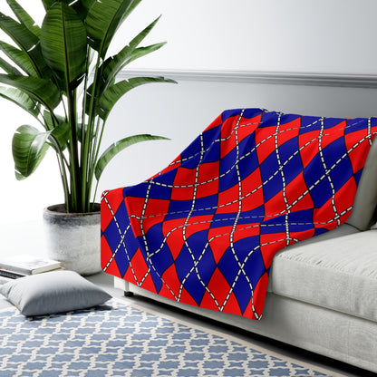 Taiwan Retro Argyle Blanket Throw