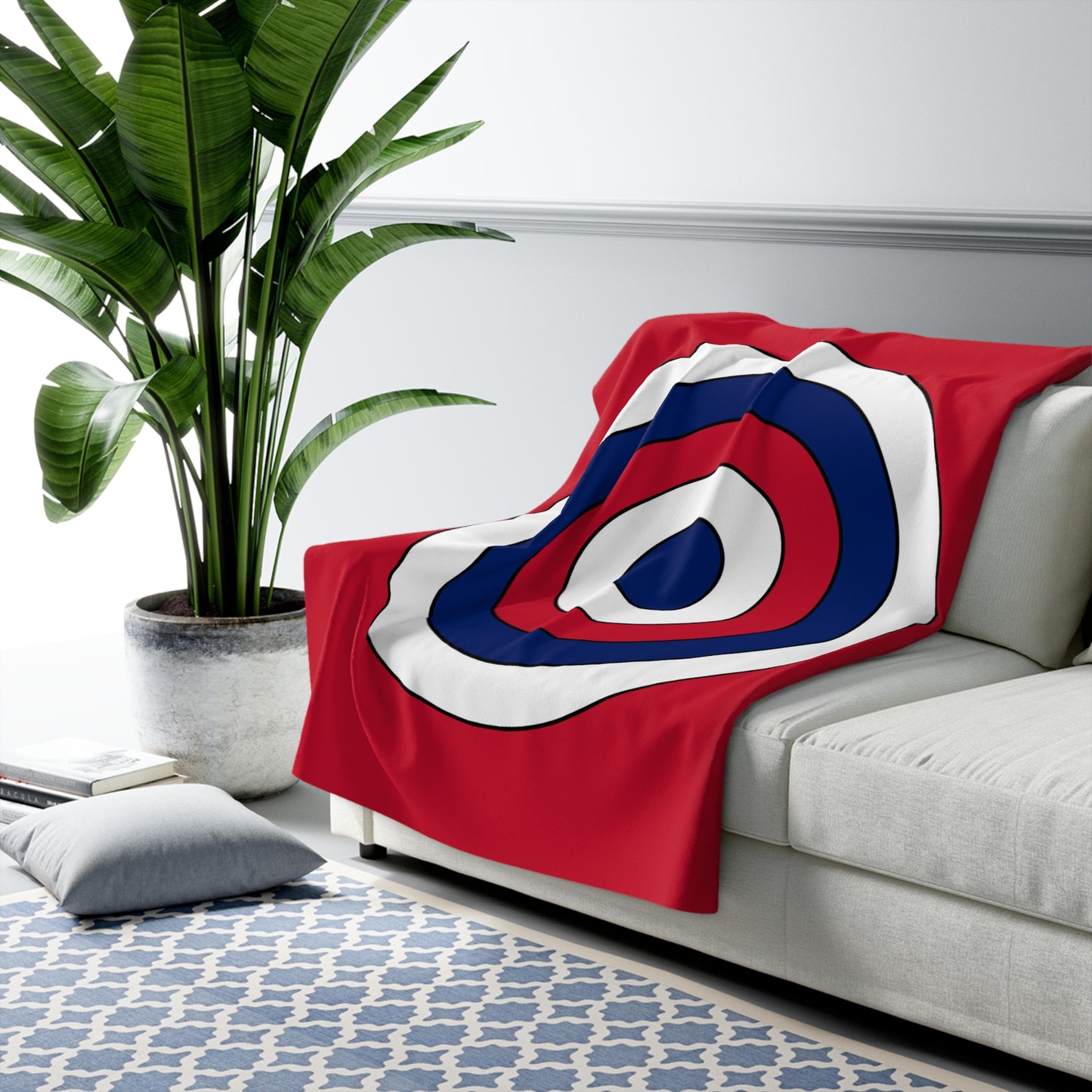 United Kingdom (UK) Retro Target Blanket Throw