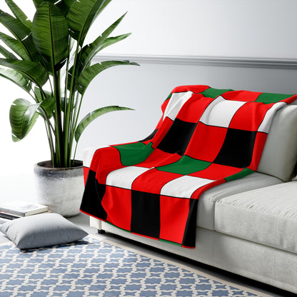 United Arab Emirates Retro Check Blanket Throw