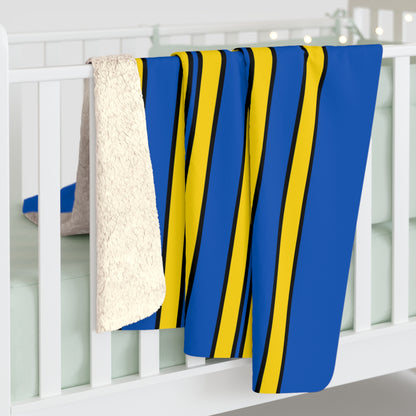 Ukraine Retro Stripes Blanket Throw