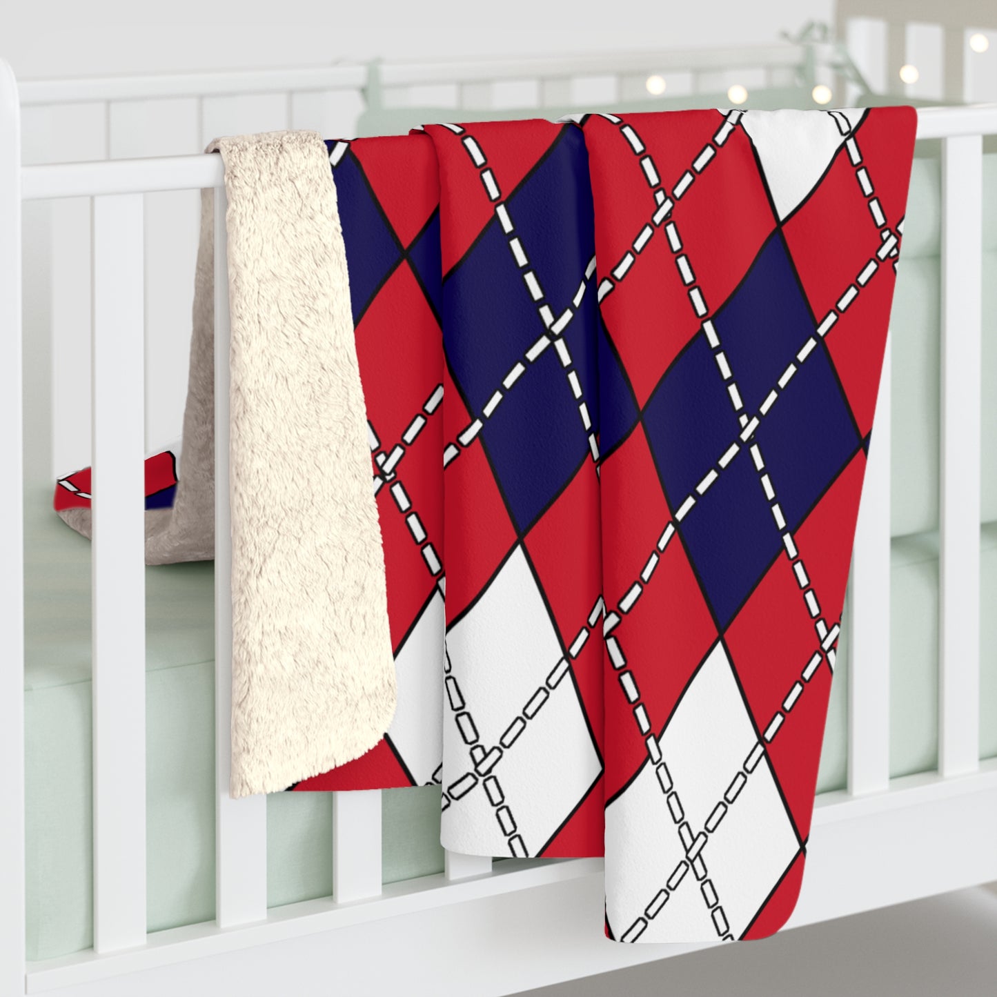 Bermuda Retro Argyle Blanket Throw