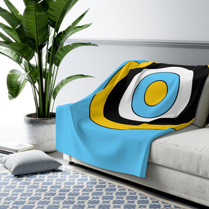 Saint Lucia Retro Target Blanket Throw