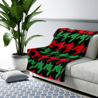 Libya Retro Houndstooth Blanket Throw