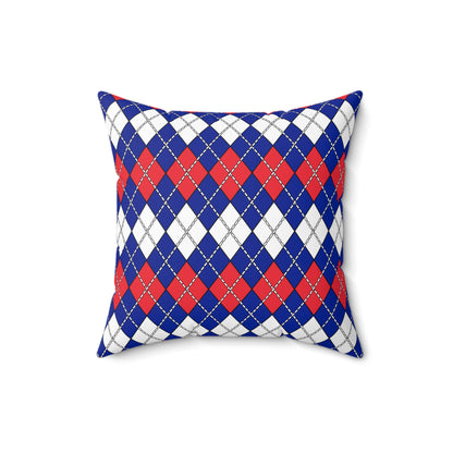 French Southern Territories Retro Argyle Cushion Pillow