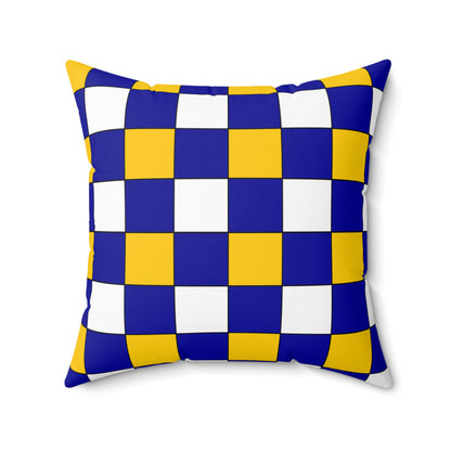 Bosnia And Herzegovina Retro Check Cushion Pillow