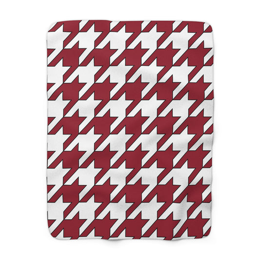 Latvia Retro Houndstooth Blanket Throw