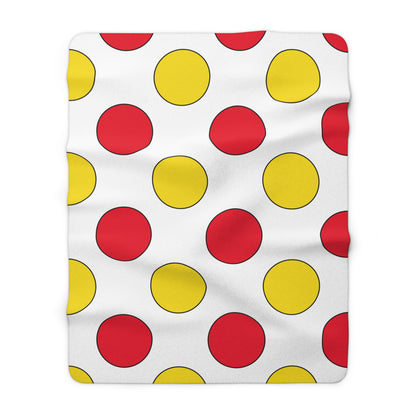 Guernsey Retro Polka Dots Blanket Throw