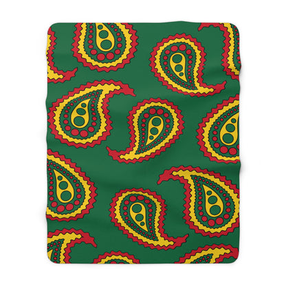 Ghana Retro Paisley Blanket Throw