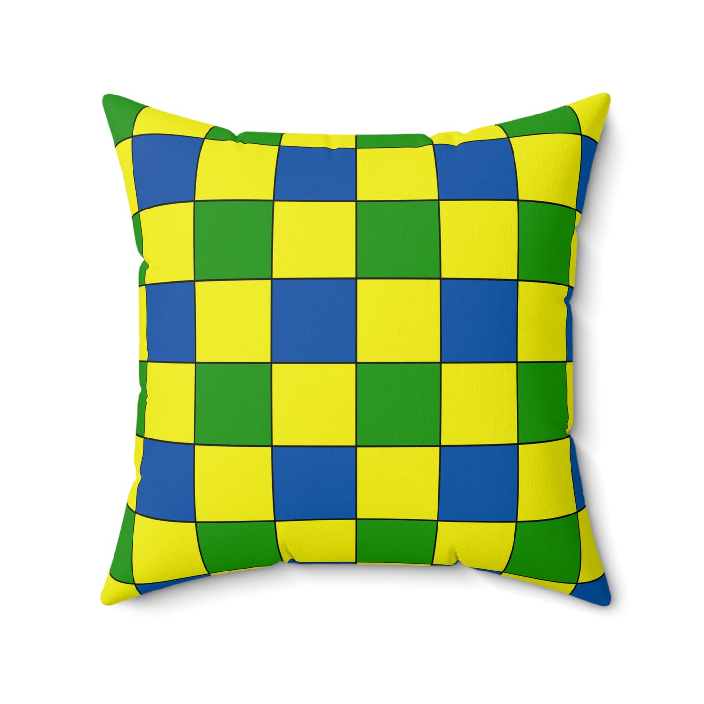 Saint Vincent And The Grenadines Retro Check Cushion Pillow