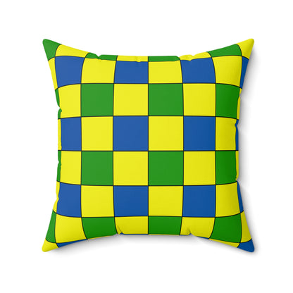 Saint Vincent And The Grenadines Retro Check Cushion Pillow