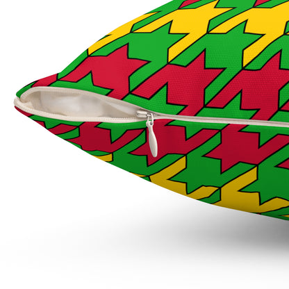 Sao Tome And Principe Retro Houndstooth Cushion Pillow