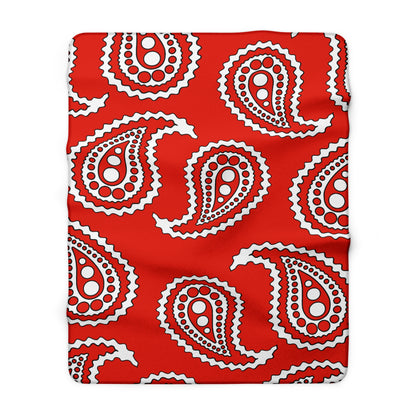 French Polynesia Retro Paisley Blanket Throw