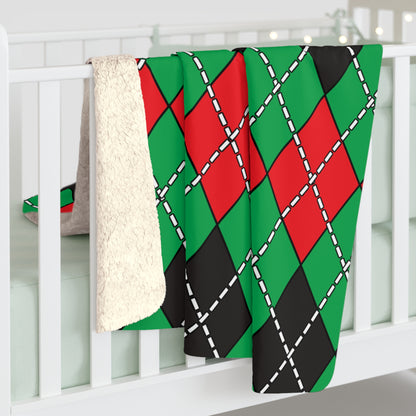 Martinique Retro Argyle Blanket Throw