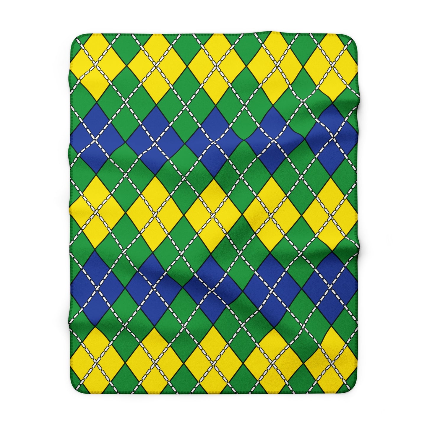 Brazil Retro Argyle Blanket Throw