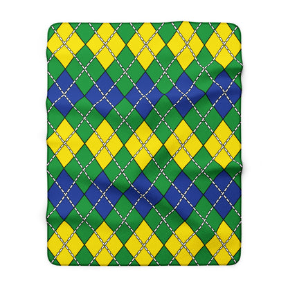 Brazil Retro Argyle Blanket Throw