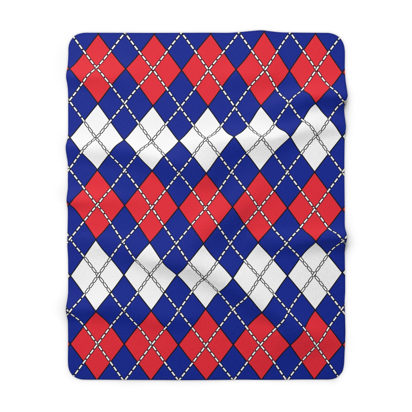 Sint Maarten Retro Argyle Blanket Throw