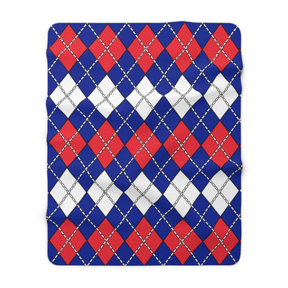 Sint Maarten Retro Argyle Blanket Throw