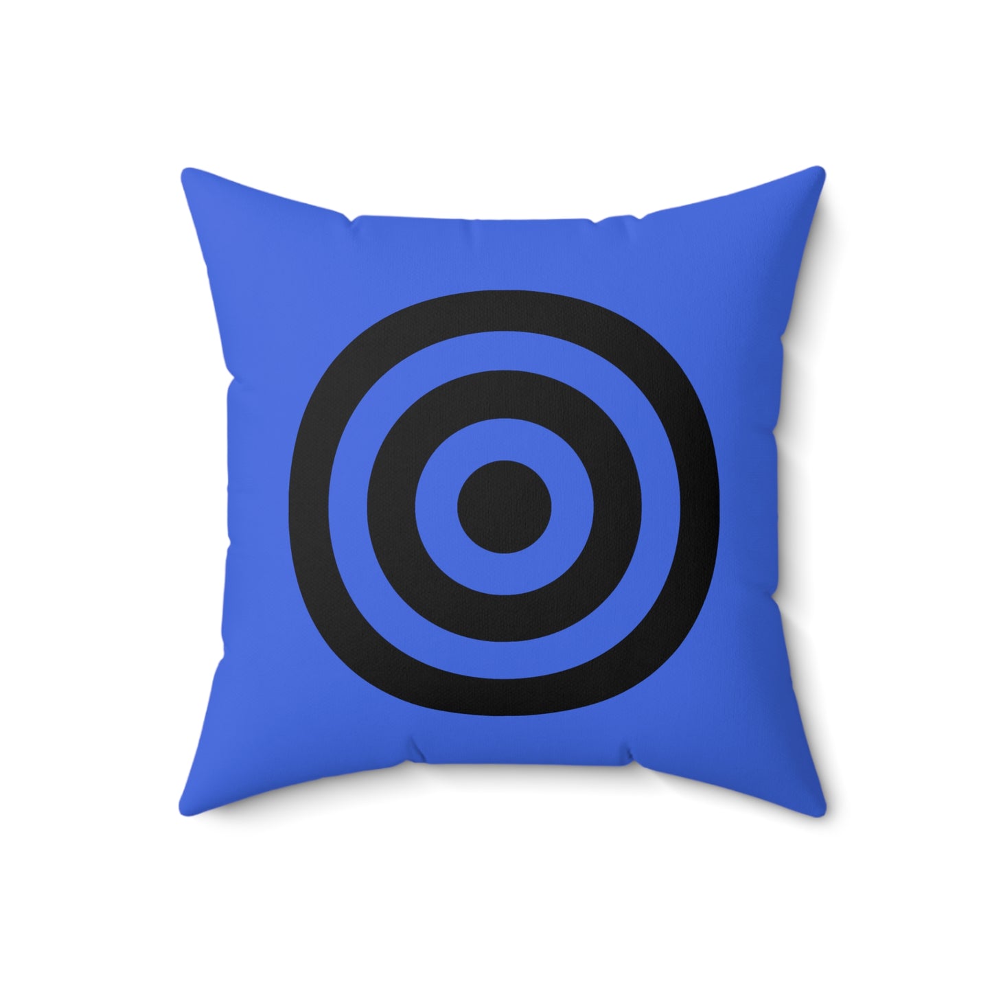 Royal Blue, Black Retro Target Cushion Pillow