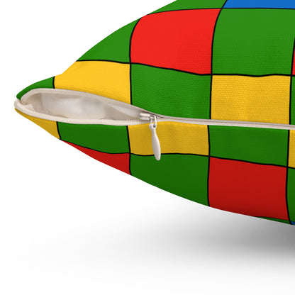 Ethiopia Retro Check Cushion Pillow